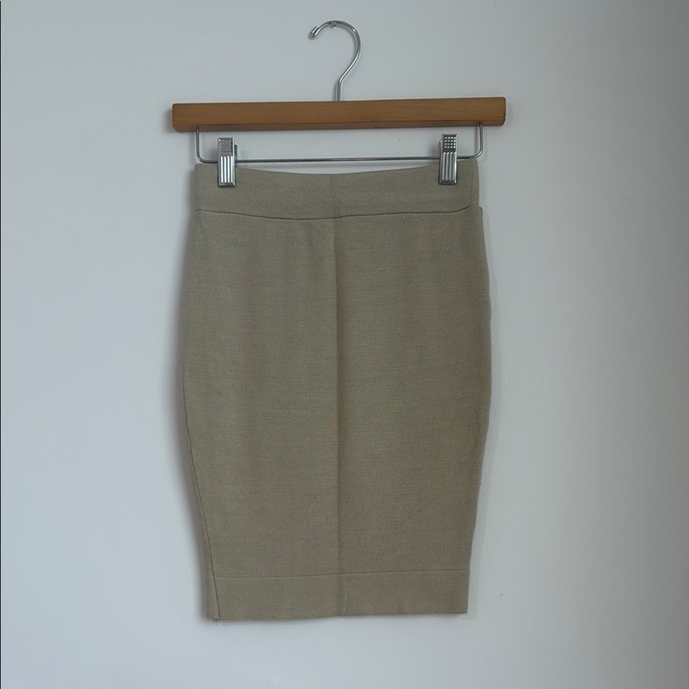 Debut Tan Pencil Skirt Knee-Length Work